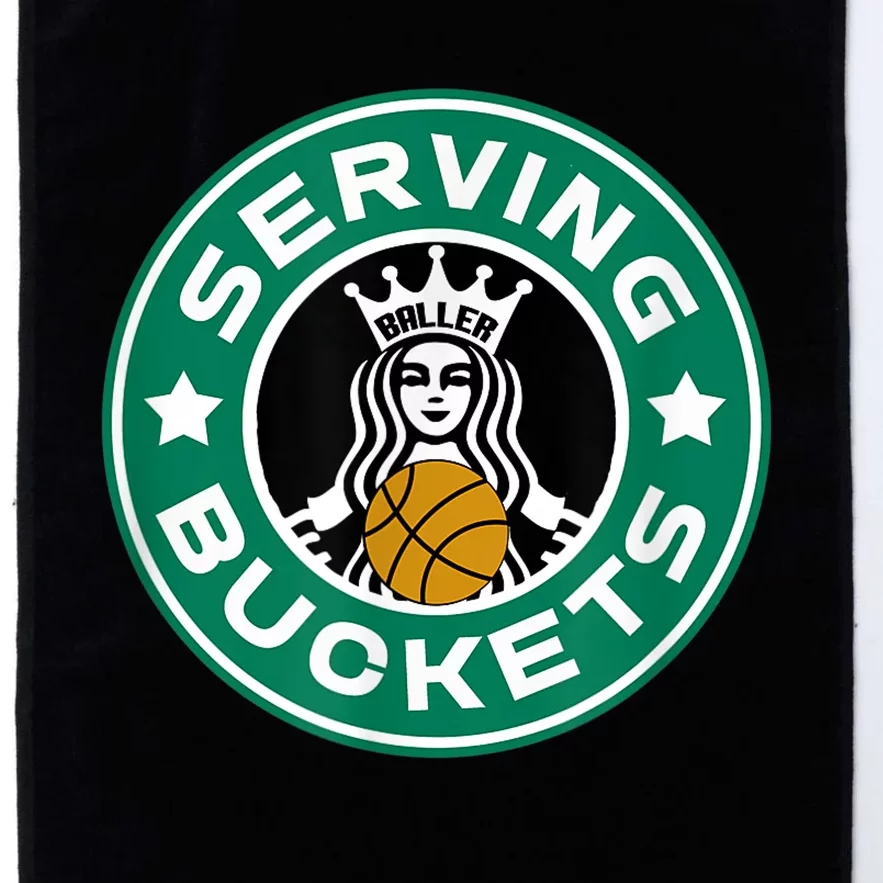 Girls Basketball Funny Logo Serving Buckets Great Teen Platinum Collection Golf Towel