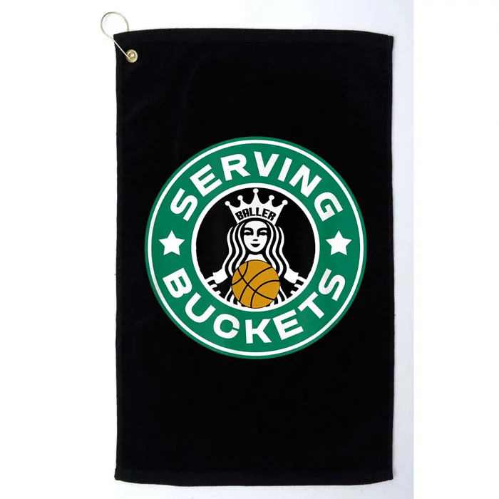 Girls Basketball Funny Logo Serving Buckets Great Teen Platinum Collection Golf Towel