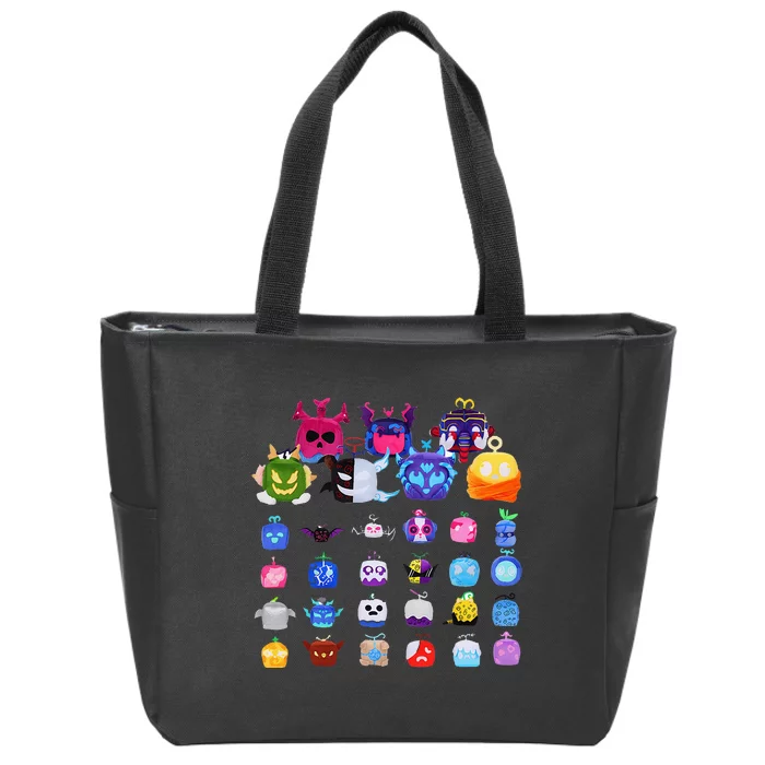 Game Blox Fruits Zip Tote Bag