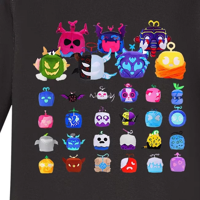 Game Blox Fruits Baby Long Sleeve Bodysuit