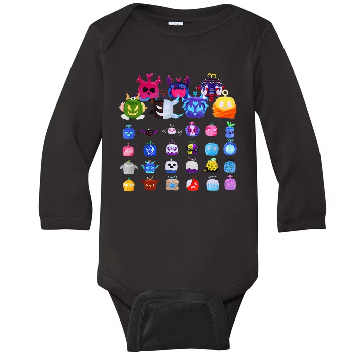 Game Blox Fruits Baby Long Sleeve Bodysuit