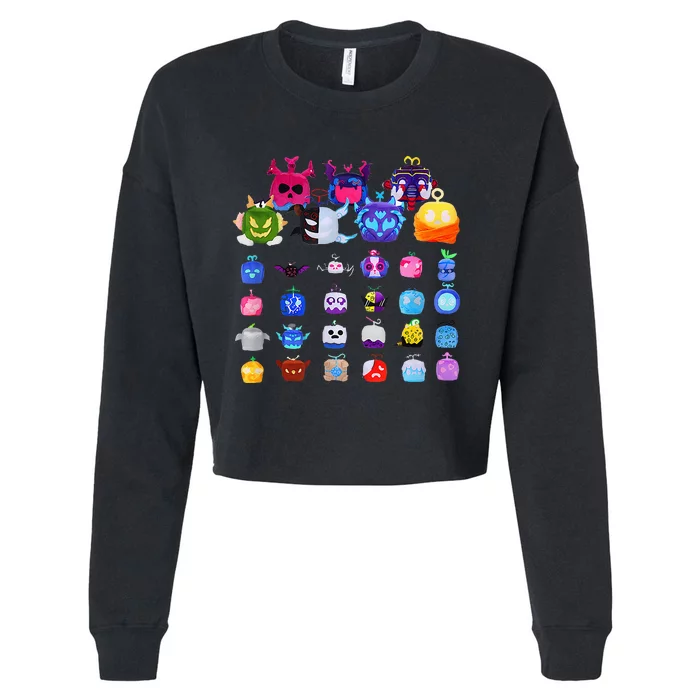 Game Blox Fruits Cropped Pullover Crew