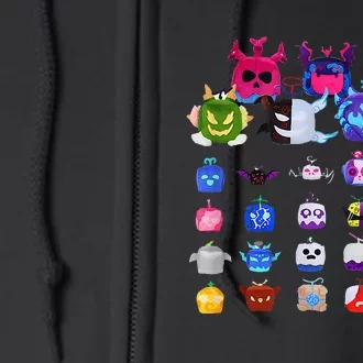 Game Blox Fruits Full Zip Hoodie