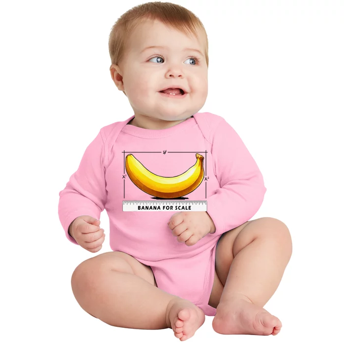 Go Bananas For This Banana For Scale Funny Baby Long Sleeve Bodysuit