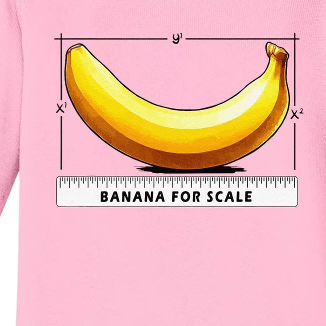 Go Bananas For This Banana For Scale Funny Baby Long Sleeve Bodysuit