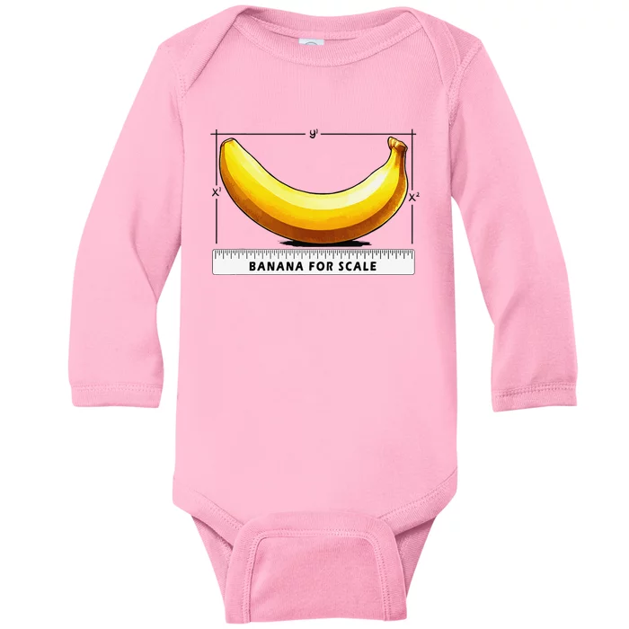 Go Bananas For This Banana For Scale Funny Baby Long Sleeve Bodysuit