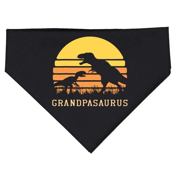 Grandpasaurus Best Grandpa Ever Grandparent Dino Lover USA-Made Doggie Bandana