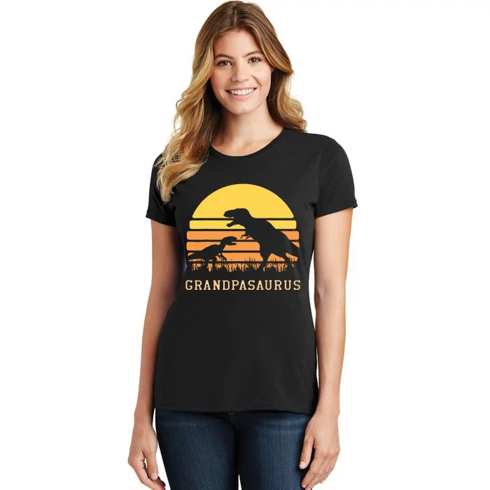 Grandpasaurus Best Grandpa Ever Grandparent Dino Lover Women's T-Shirt