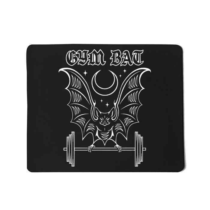 Gym Bat Gothlete Workout Vampire Bat And Moon Healthy Goth Mousepad