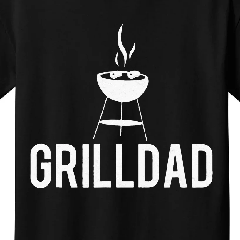 Grilldad Barbecue Grill Daddy Master BBQ Smoker Chef Dad Kids T-Shirt