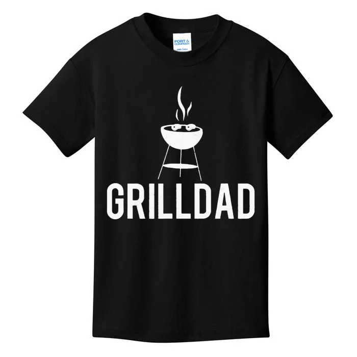 Grilldad Barbecue Grill Daddy Master BBQ Smoker Chef Dad Kids T-Shirt