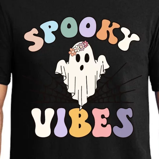 Groovy Boo Ghost Spooky Vibes Halloween Costumes Gift Pajama Set