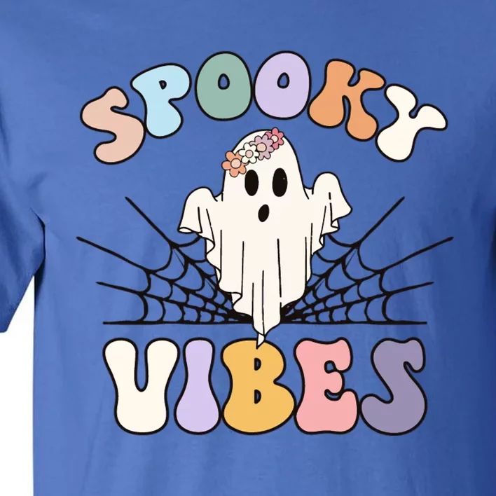 Groovy Boo Ghost Spooky Vibes Halloween Costumes Gift Tall T-Shirt