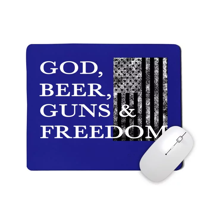 God Beer Guns Freedom Country Rights Party Republican Trendy Gift Mousepad