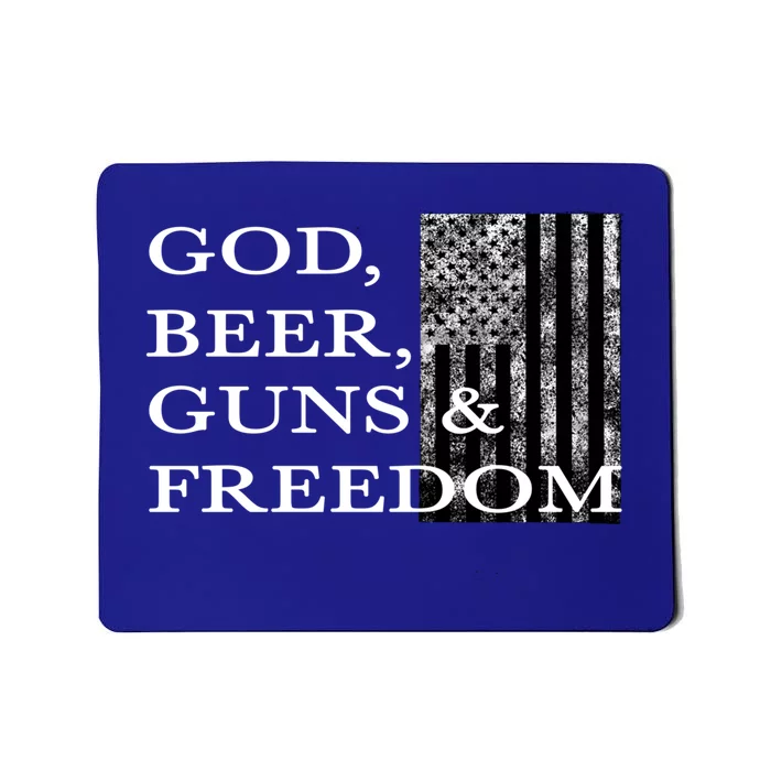 God Beer Guns Freedom Country Rights Party Republican Trendy Gift Mousepad