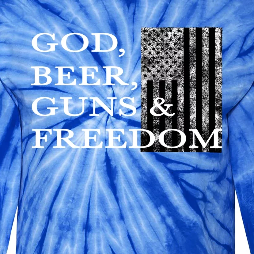 God Beer Guns Freedom Country Rights Party Republican Trendy Gift Tie-Dye Long Sleeve Shirt