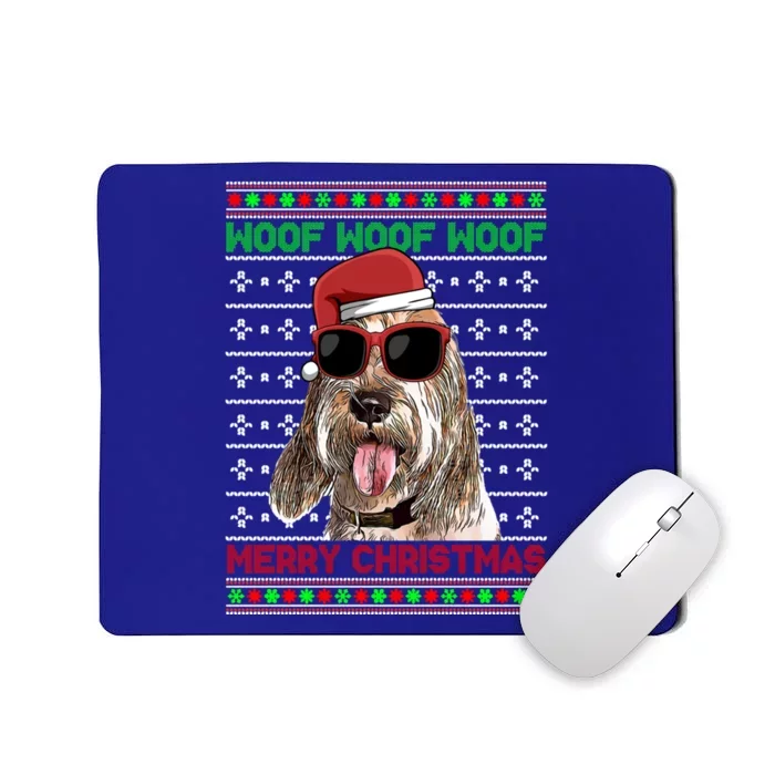 Grand Basset Griffon Vendeen Woof Merry Christmas Gift Mousepad