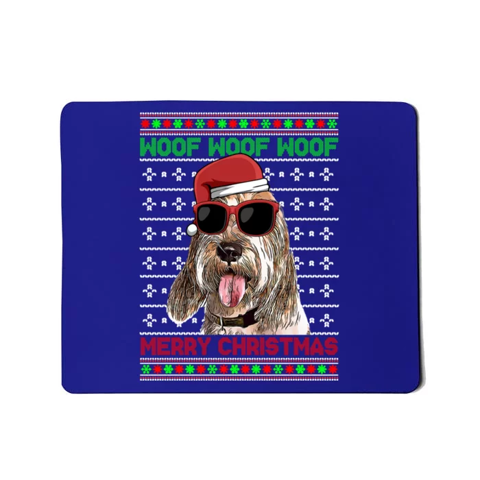 Grand Basset Griffon Vendeen Woof Merry Christmas Gift Mousepad