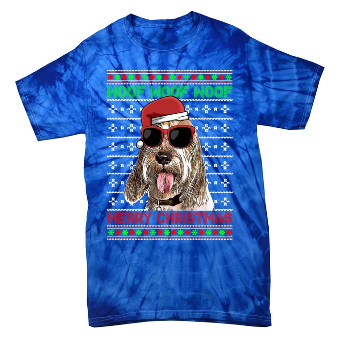 Grand Basset Griffon Vendeen Woof Merry Christmas Gift Tie-Dye T-Shirt