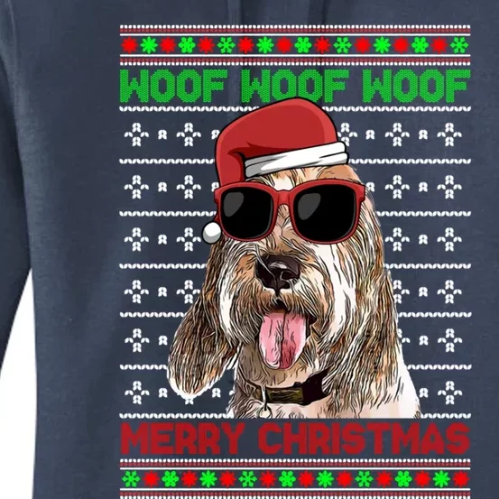 Grand Basset Griffon Vendeen Woof Merry Christmas Gift Women's Pullover Hoodie