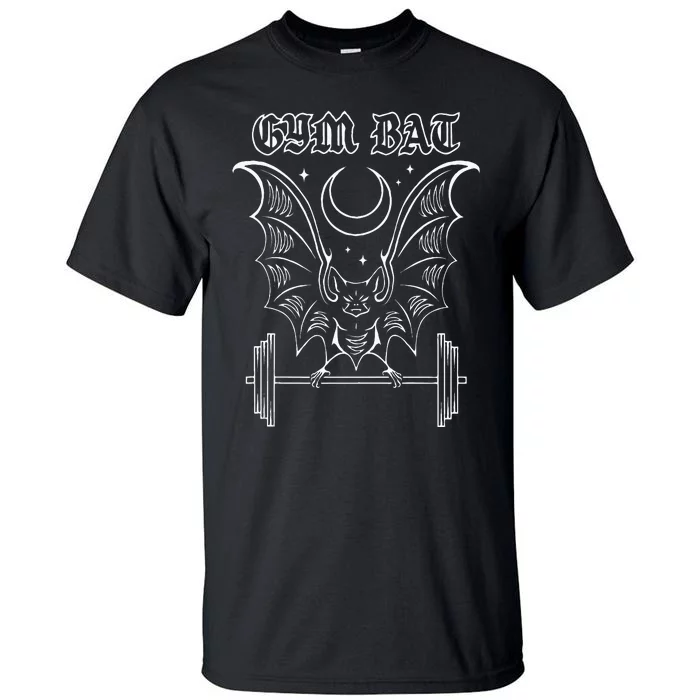 Gym Bat Gothlete Workout Vampire Bat And Moon Healthy Goth Tall T-Shirt