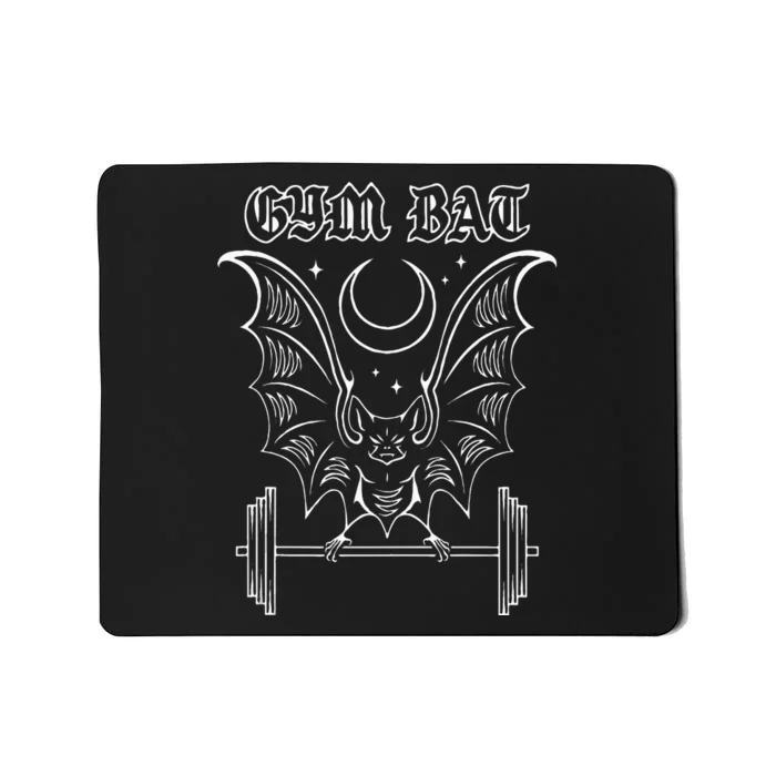 Gym Bat Gothlete Workout Vampire Bat And Moon Healthy Goth Mousepad