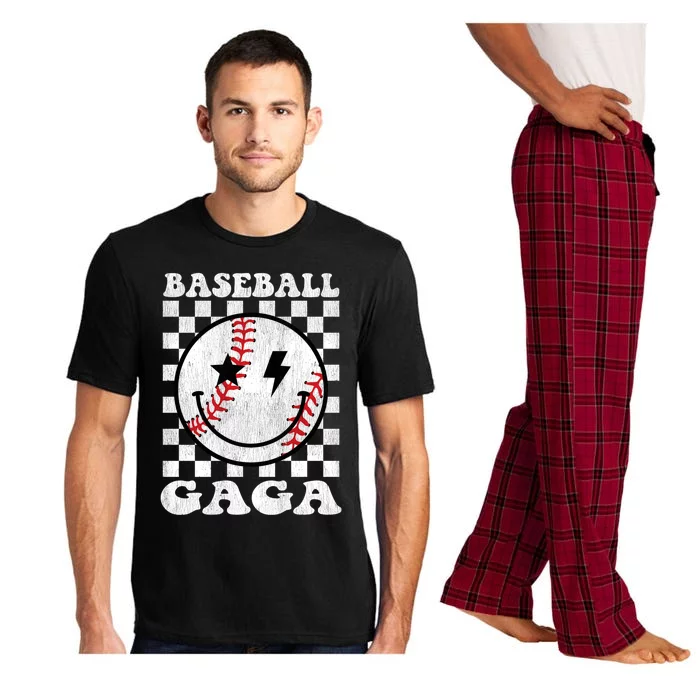 Groovy Baseball Gaga Funny Game Day Baseball Gaga Cool Gift Pajama Set