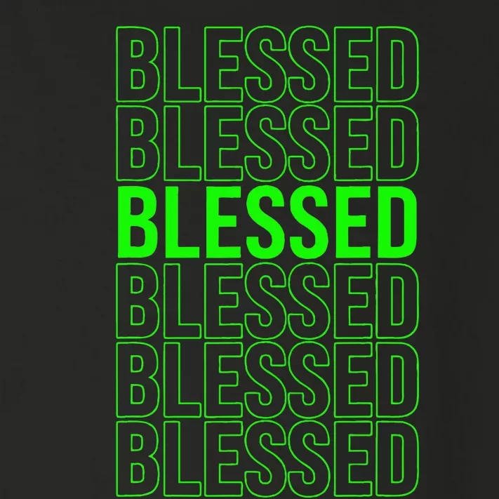 Green Blessed Green Toddler Long Sleeve Shirt