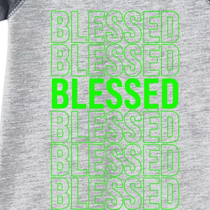 Green Blessed Green Infant Baby Jersey Bodysuit