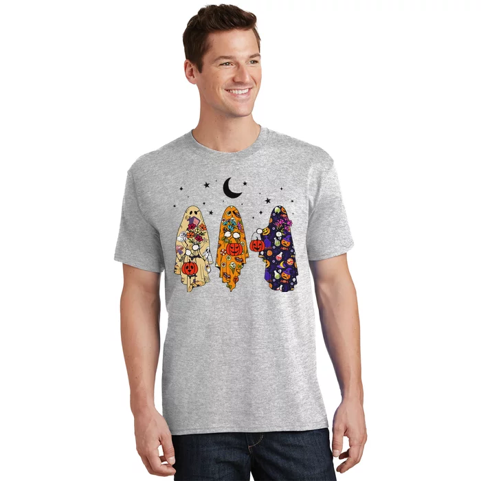 Groovy Boo Ghost Squad Halloween Autumn Art T-Shirt