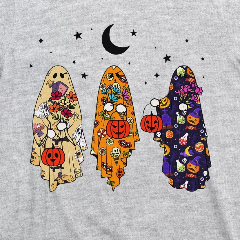 Groovy Boo Ghost Squad Halloween Autumn Art T-Shirt