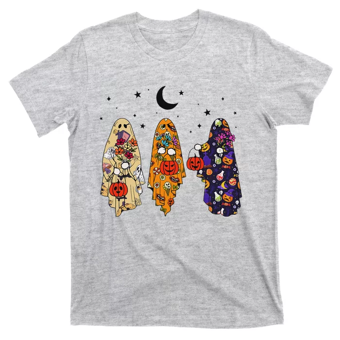 Groovy Boo Ghost Squad Halloween Autumn Art T-Shirt