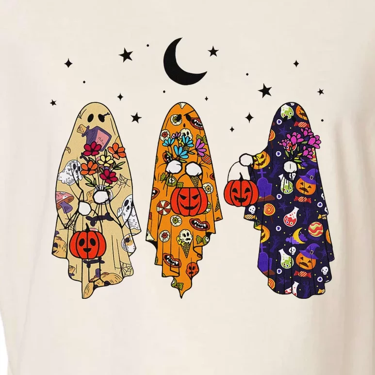 Groovy Boo Ghost Squad Halloween Autumn Art Garment-Dyed Women's Muscle Tee