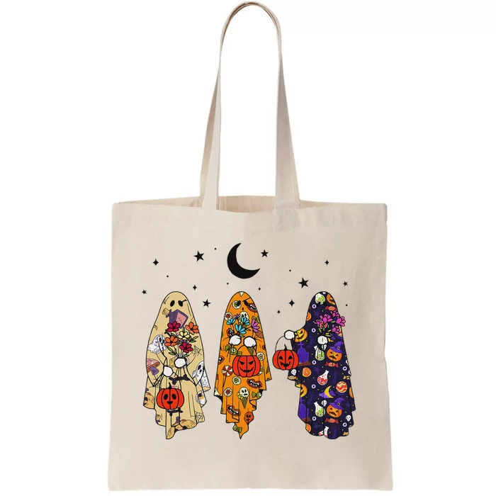 Groovy Boo Ghost Squad Halloween Autumn Art Tote Bag