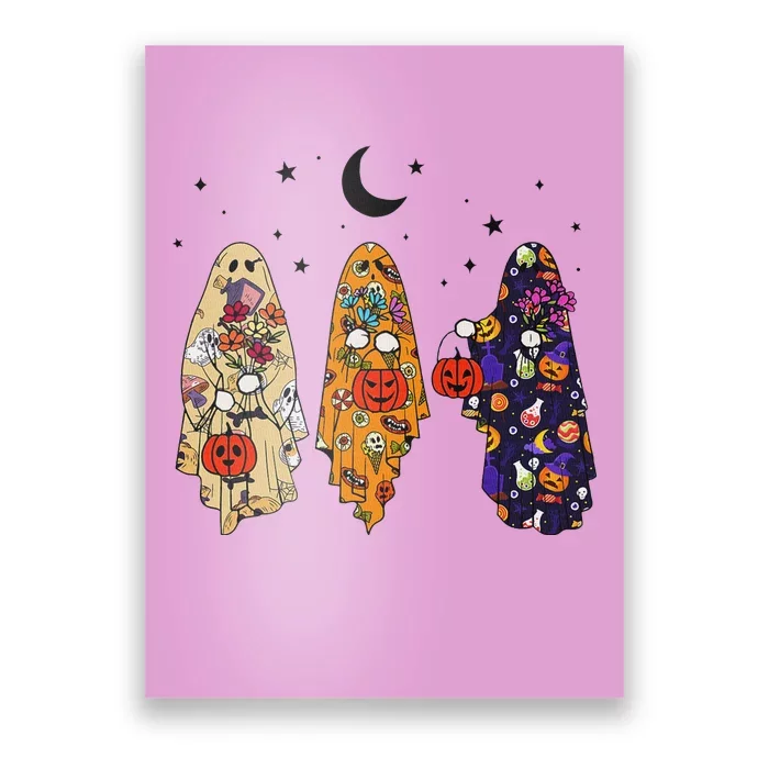 Groovy Boo Ghost Squad Halloween Autumn Art Poster