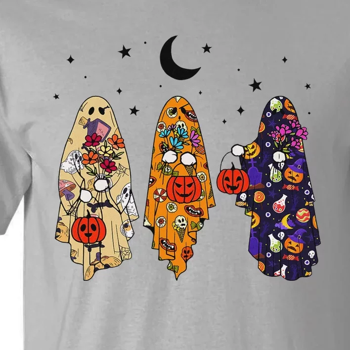 Groovy Boo Ghost Squad Halloween Autumn Art Tall T-Shirt