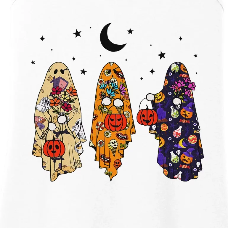 Groovy Boo Ghost Squad Halloween Autumn Art Ladies Essential Tank