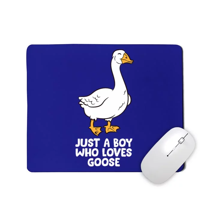 Goose Boy Gift Just A Boy Who Loves Goose Mousepad