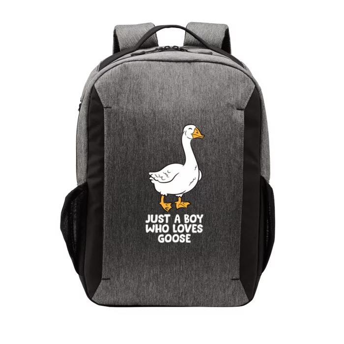 Goose Boy Gift Just A Boy Who Loves Goose Vector Backpack