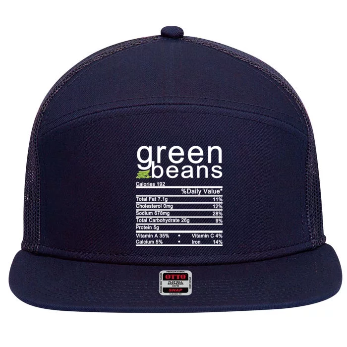 Green Beans 7 Panel Mesh Trucker Snapback Hat