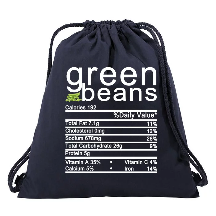 Green Beans Drawstring Bag