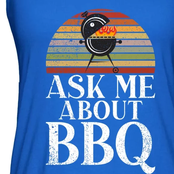 Grill Barbecue Grilling Ask Me About Bbq Gift Ladies Essential Flowy Tank