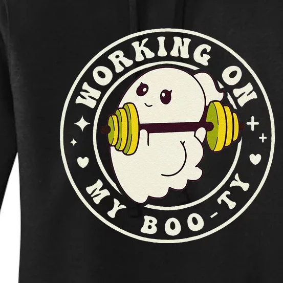 Ghost Booty Ghost Gymer Halloween Weightlifting Halloween Women's Pullover Hoodie