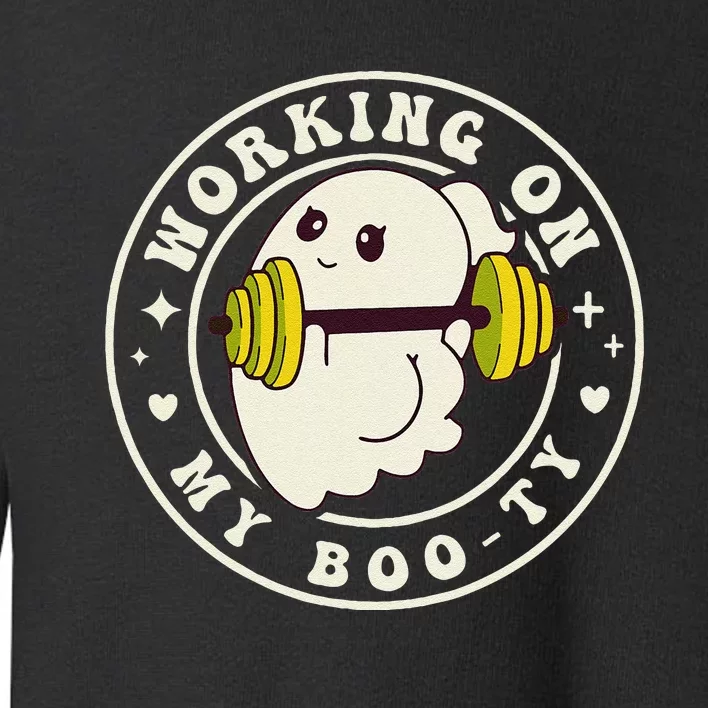 Ghost Booty Ghost Gymer Halloween Weightlifting Halloween Toddler Sweatshirt