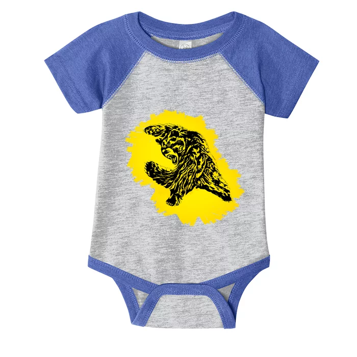 Grizzly Bear Grizzlies Motif Predator Bears Forest Animals Gift Infant Baby Jersey Bodysuit