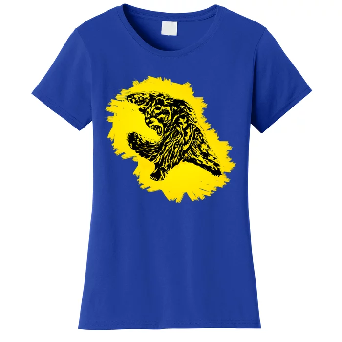 Grizzly Bear Grizzlies Motif Predator Bears Forest Animals Gift Women's T-Shirt