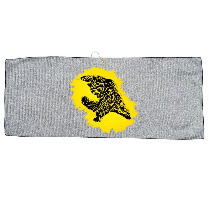 Grizzly Bear Grizzlies Motif Predator Bears Forest Animals Gift Large Microfiber Waffle Golf Towel