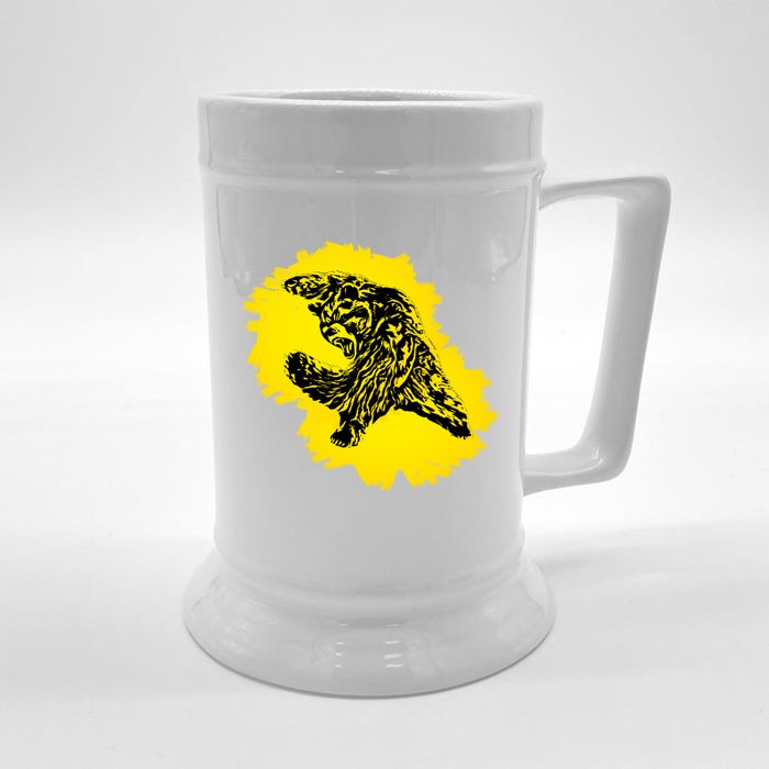 Grizzly Bear Grizzlies Motif Predator Bears Forest Animals Gift Front & Back Beer Stein