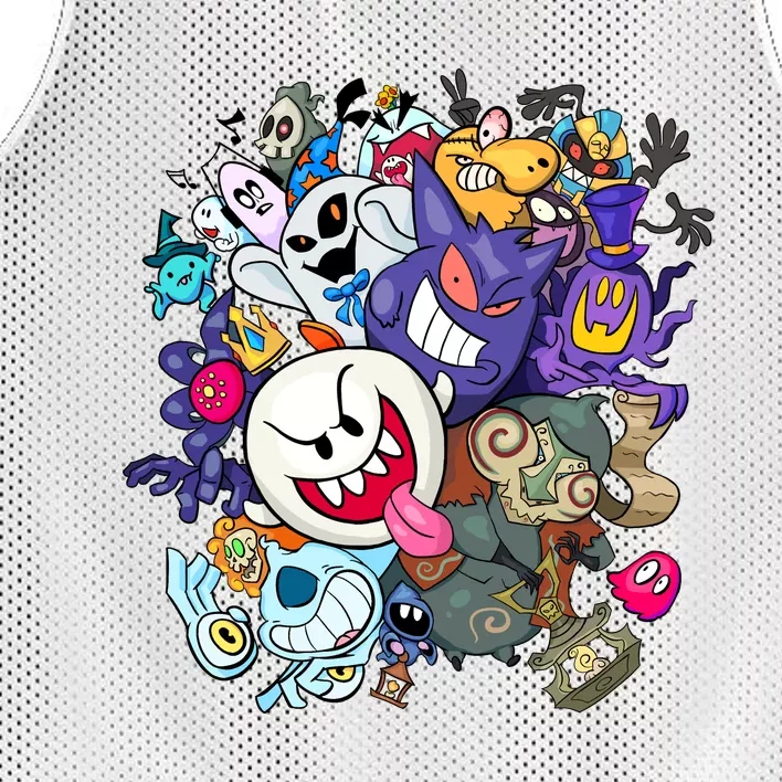 Ghostly Bunch Mesh Reversible Basketball Jersey Tank