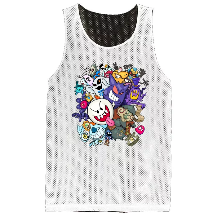 Ghostly Bunch Mesh Reversible Basketball Jersey Tank